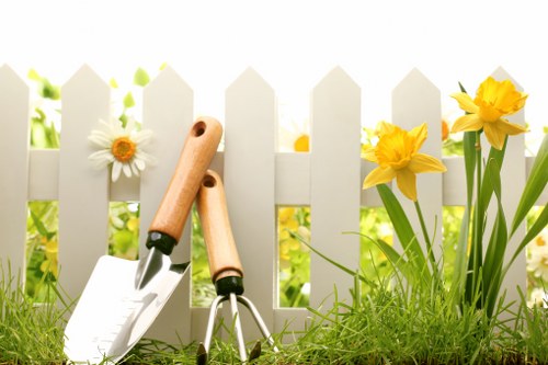 Safe and organised garden maintenance operation